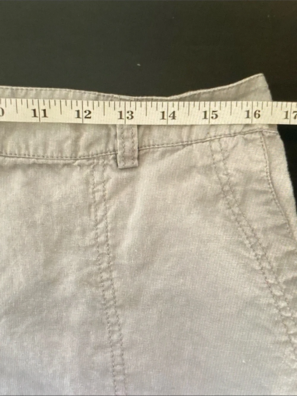 Eileen Fisher Light Gray Cropped Cargo Pants